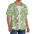 thumbnail image 2 of Sikiie Cute Frog Men's Wrinkle Free Untucked Cuban Shirt Business Casual Button Down Shirts Short Sleeve Shirt3X-Large, 2 of 5