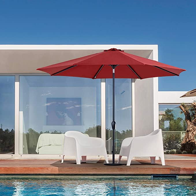 auto tilt patio umbrellas Umbrella | Auto-Tilt, RGB LED Lighting, Wind Resistant | Commercial Grade | Sunbrella Macaw grade outdoor umbrella Frankford 9' Auto Tilt Market