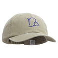 thumbnail image 5 of Capricorn Astrology Embroidered Big Size Washed Pigment Dyed Cap - Khaki XL-3XL, 5 of 5