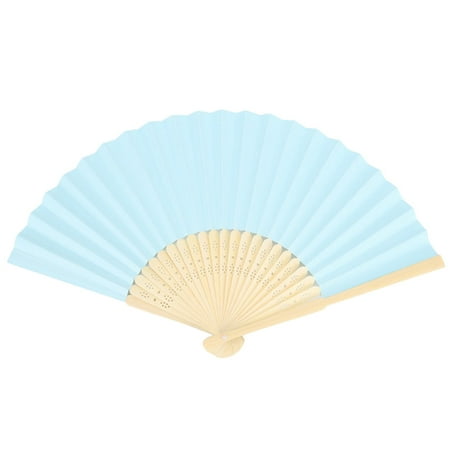

Gwong Chinese Style Blank Folding Hand Held Bamboo Paper Pocket Fan DIY Craft Gift