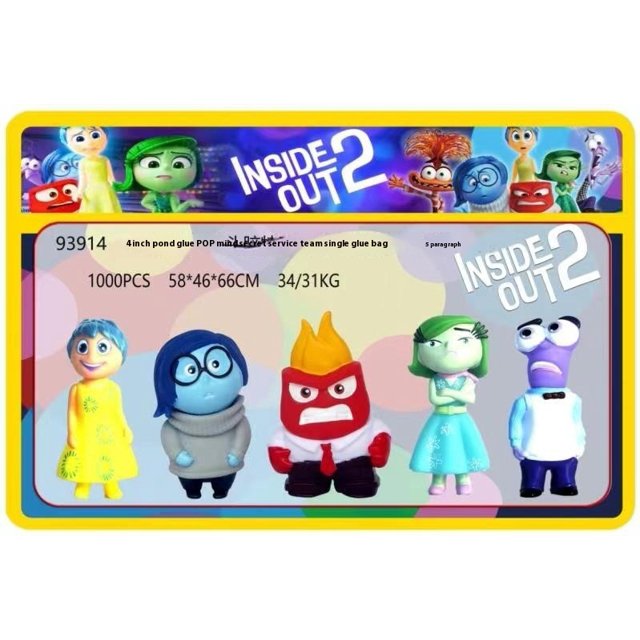 Disney Brainstorming Agent Doll, muñeca de Pvc hecha a mano, modelo de coche de Anime, adornos decorativos, se pueden coleccionar, 6 piezas