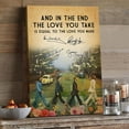 thumbnail image 3 of Beatles Lyric Canvas Wall Art – ‘The Love You Take Is Equal to the Love You Make’ – Vintage-Inspired Music Quote Print – Romantic Gift or Home Accent, 3 of 4