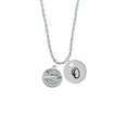 thumbnail image 2 of Delight Jewelry Silvertone Raphael Angel - Round Seal Silvertone Script Initial Disc - O - Charm Necklace, 20"+3", 2 of 4