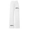 thumbnail image 4 of Girls Bowknot Barrel Leg Sweatpants Kids Athletic Elastic Waist Wide Leg Joggers Pants With Pockets Girl Sweatpants Beige 4 Y-5 Y, 4 of 7