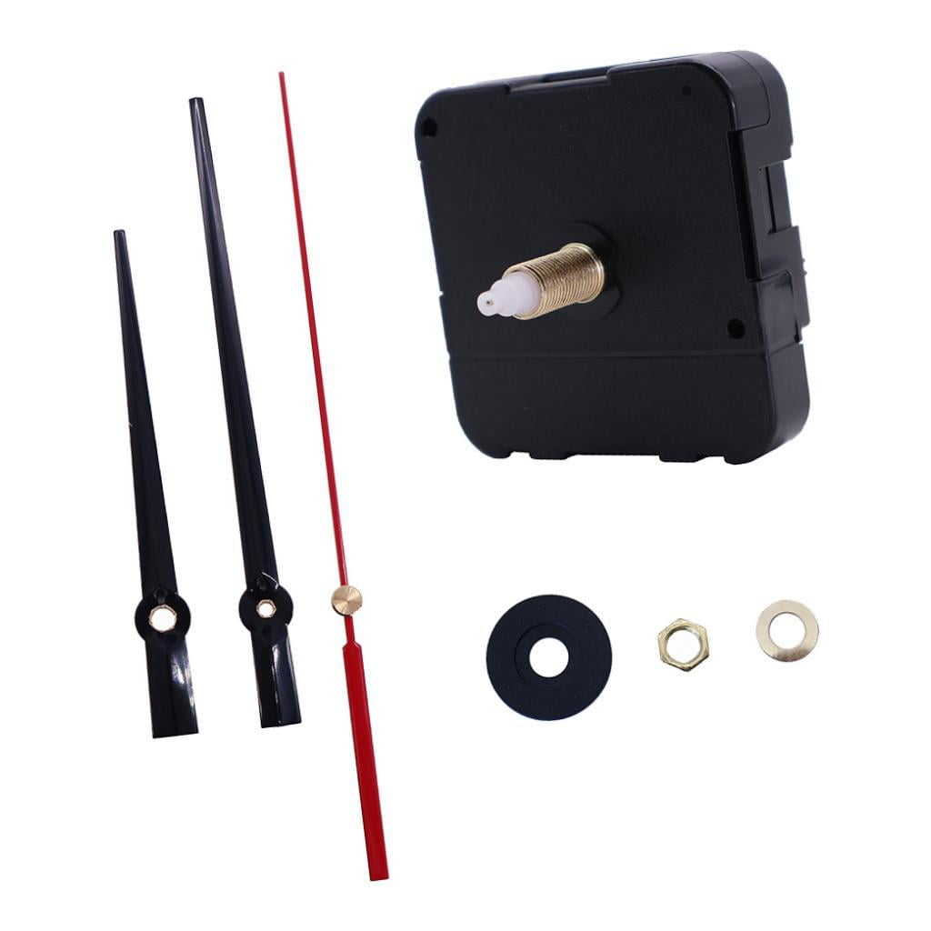 GUOOL 3x DIY Replacement Wall Clock Quartz Movement Mechanism Adjusting Long - Black And Red Pointers, 56x56x16.3mm