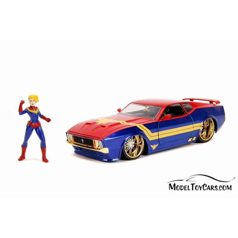 1973 Ford Mustang Mach 1 with Captain Marvel Figure, Red and