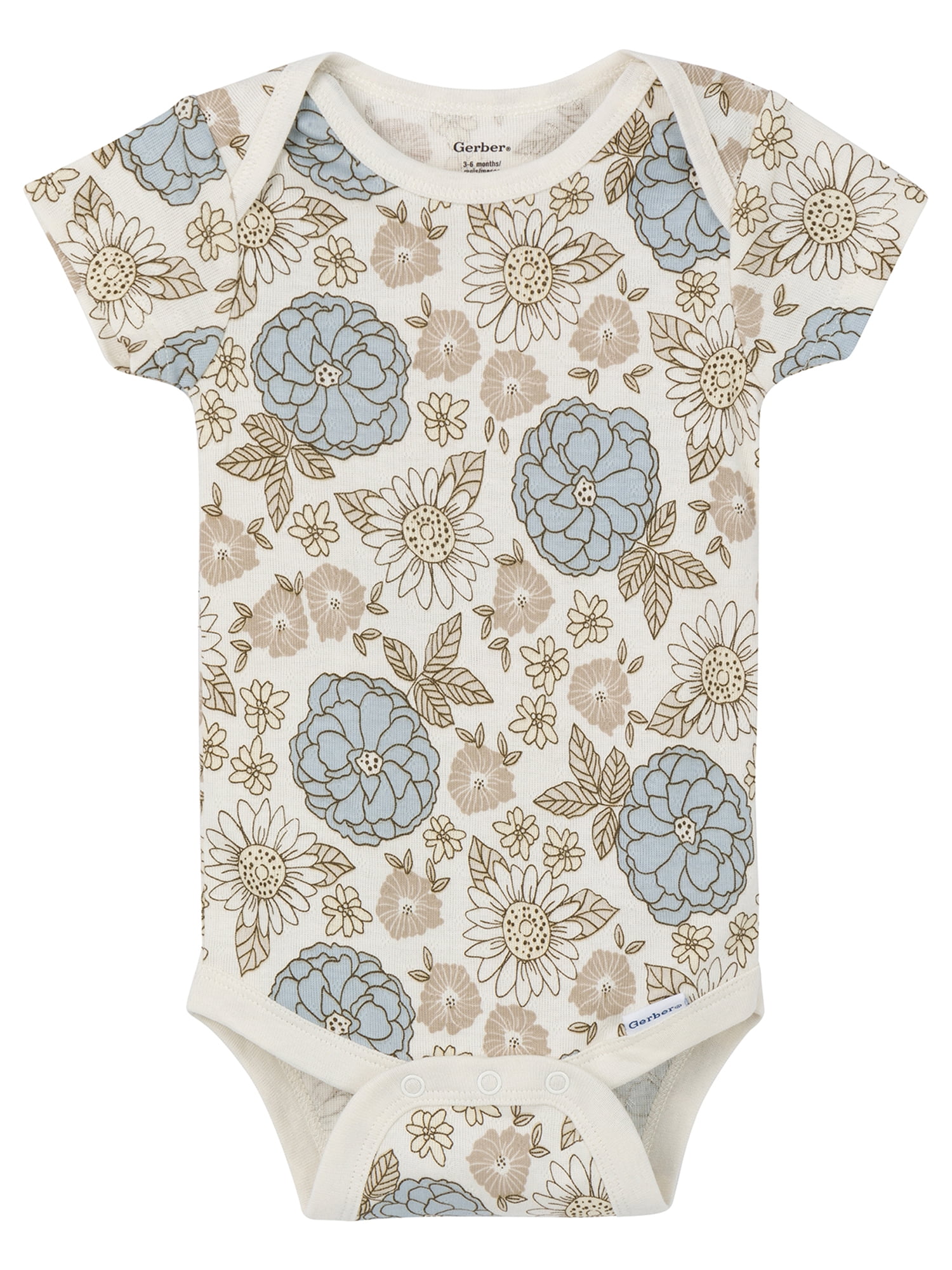 Gerber Gender Neutral Short Sleeve Variety Onesies, 3-Pack, Sizes Newborn - 6/9 Months