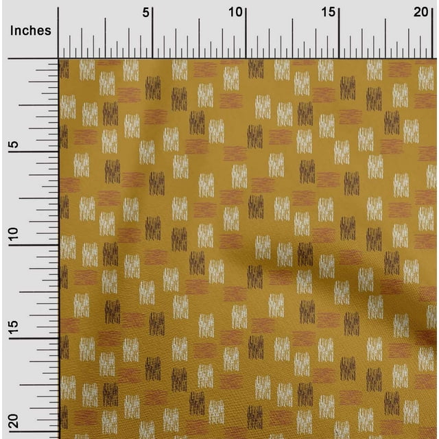 oneOone Polyester Lycra Fabric Brush Stroke Ikat Printed Fabric 1 Yard 56 Inch Wide