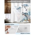 thumbnail image 3 of No Hook Shower Curtains with Snap-in Liner Set, Sea Turtle Coastal Waterproof Hotel Style Bathroom Shower Curtain, Summer Beach Coral Ocean Blue Nautical Mesh Top Window Bath Curtains 54''x78'', 3 of 6