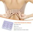 thumbnail image 3 of Extension Strap Bra Extender Buckle 3 Hook Women Accessories Practical Elastic Multicolor Clips Tight 3 Rows Underwear light purple, 3 of 6