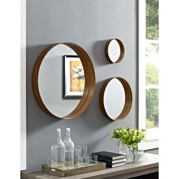 Manor Park Modern Metal Round Wall, How To Place 3 Round Mirrors On Wall