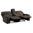 thumbnail image 6 of Lexicon Borneo Chenille 2-Piece Manual Reclining Sofa Set in Chocolate, 6 of 13