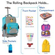 TWISE Twise Side-kick Rolling Backpack, Penguin