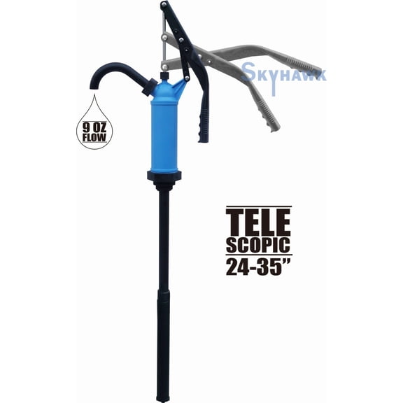 Lever Drum Pump Hand Operated 4.75 GPM for 5-55 Gallon Barrels