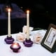 thumbnail image 4 of Juego de portavelas VOHO de vidrio acanalado morado, 6 piezas, 4 of 9