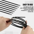 thumbnail image 4 of 40/60/100 Pcs Black Stainless Steel Cable Ties, Metal Self-Locking Fasteners, Black Heavy-Duty Cable Ties, 4 of 7