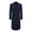 DOUBLE-NAVY, variant on Men's Knee Length Wool Blend Three Button Long Jacket Overcoat Top Coat