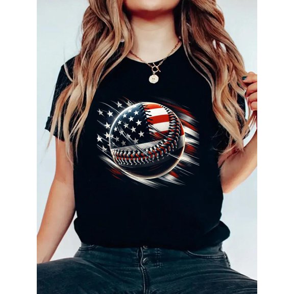Baseball 4th Of July Men USA American Flag Boys Patriotic Sweatshirt