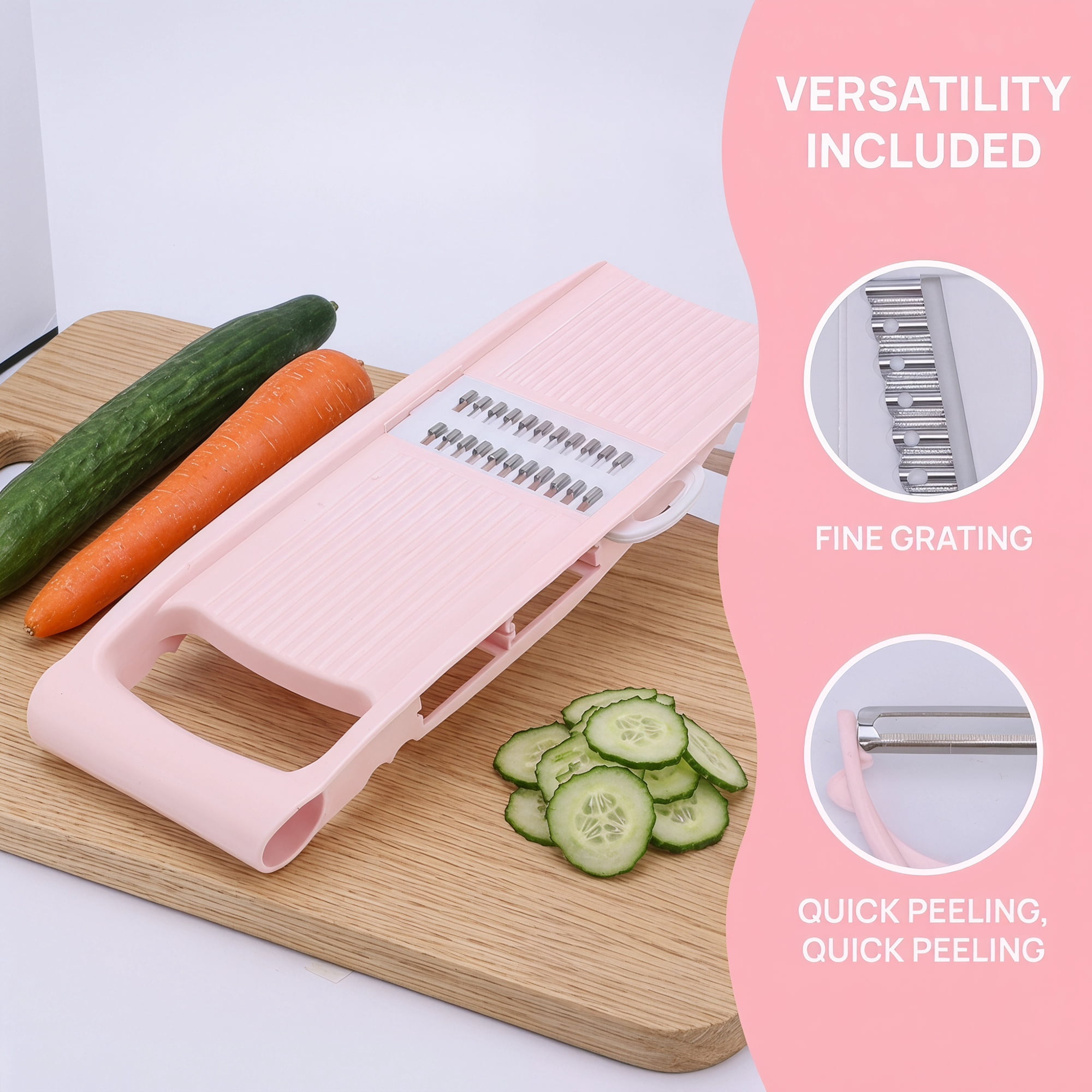 Unique Bargains  Professional Mandoline Slicer for Home Chefs 7 in 1(B) 10.9"x3.9"