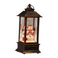 thumbnail image 2 of Lighted Christmas Snow Globe Lantern Crafts Desktop Statue Table Centerpiece for Snowman, 2 of 8
