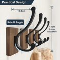 thumbnail image 3 of 4 Coat Racks - Wooden Coat Rack, Wall Mounted Coat Rack For Hats, Keys, Towels, Handbags, Living Room, Bathroom, Bedroom, Kitchen, Wardrobe Decor ., 3 of 5
