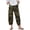 Army Green, variant on Tanghaowl Women's Pants, Women's Casual Pants for Everyday Leisure and Travel Lightweight High Waisted Loose Fit Beach Ready with Elastic Waistband and Inverted V Army Green M