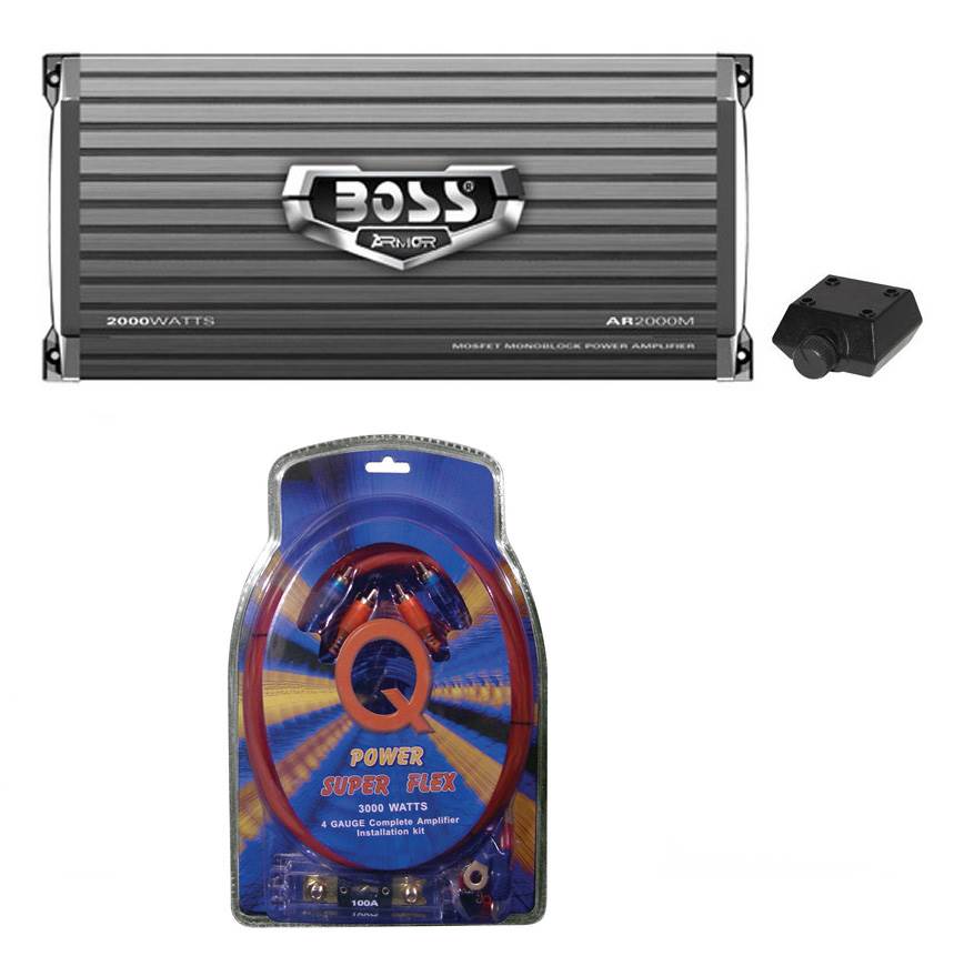 Boss Audio AR2000M 2000W MONO A/B Car Amplifier and 4 Gauge Amp Install