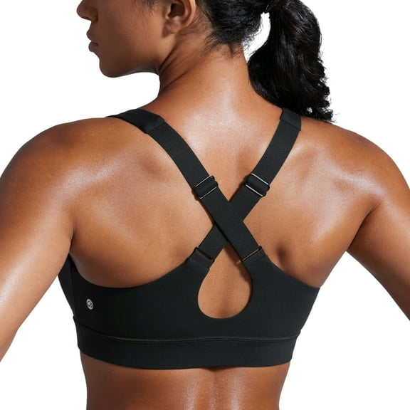CRZ YOGA Butterbreeze Criss Cross Back Sports Bras for Women Padded Workout Training Top