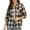 503_Brown, variant on Jxximdong Button Up Shirts Women Plaid Shirts For Women Long Sleeve Button Down Christmas Fall Jacket Black Spring Tops L