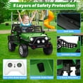 thumbnail image 6 of Joyracer 24V 2 Seater Kids Ride on Truck with Remote Control, 4×200W Motor, Electric Battery Powered Toys Car w/ 4 Wheels Spring Suspension, 3 Speeds, LED Lights, Bluetooth Music, Army Green, 6 of 10