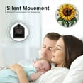thumbnail image 6 of Sunflower Yellow Flower Wall Clock 10 Inch Silent Non Ticking Round Clock Decoration for Living Room Kitchen Bedroom Bathroom Office Classroom, 6 of 8
