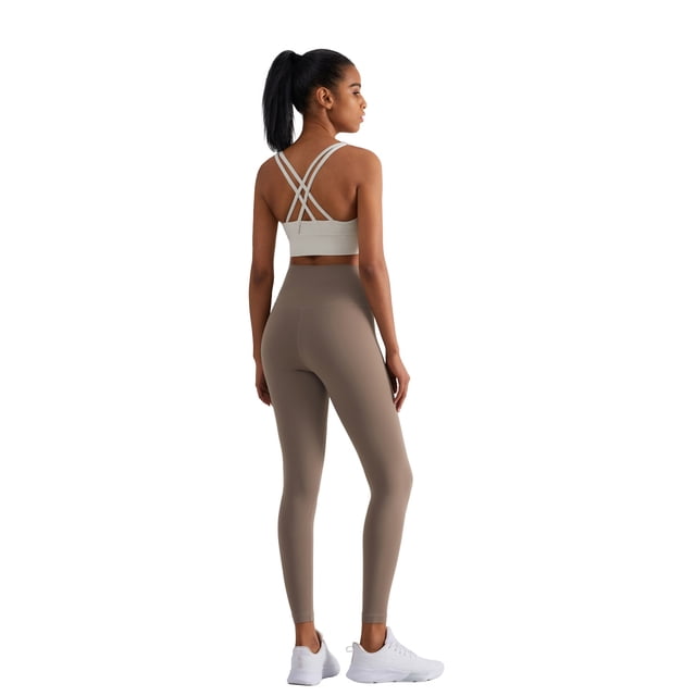 Pantalones de yoga ajustados de doble vientre para mujer, pantalones ajustados antideslumbrantes de una pieza, pantalones de fitness de yoga de cintura alta y cadera