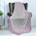thumbnail image 4 of Modern Soft Flannel Fleece Throw Blanket, Lilac Horizontal Lines Pattern with Reflections Box like Design Art Image Print, Cozy Plush for Indoor and Outdoor Use, 60" x 80", Dried Rose, by Ambesonne, 4 of 5