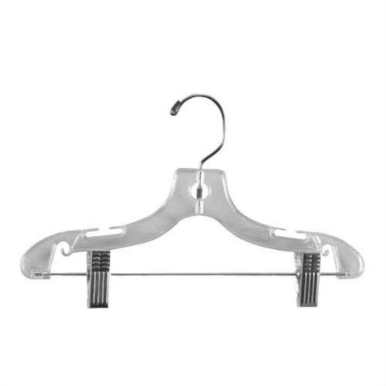 12 Plastic Child Pants Hanger w/ Zinc Hook and Metal Clips