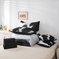 thumbnail image 6 of jejeloiu Vintage Cow Hide Bedding Comforter Set 7pcs,Farm Animal Cattle Queen Bedding Sets,White Black Queen Sheet Sets For Boys Kids,Luxury Bedroom Decor Reversible, 6 of 8
