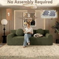 thumbnail image 3 of 71" Modern Corduroy Small Loveseat, Cloud Memory Foam Compressed Couch in a Box, Boneless Space-Saving Sofa for Living Room Bedroom Apartment, No Assembly, 3 of 7