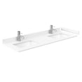 thumbnail image 5 of Wyndham Collection 60" No Mirror Wood Double Bathroom Vanity in White, 5 of 6