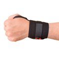 thumbnail image 2 of Weight Lifting Wrist Wraps Support Fitness Training Gym Bandage Straps Black Red B-1 (Black), 2 of 2