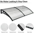 thumbnail image 3 of Yescom 38"X78" Window Awning Door Canopy Polycarbonate Anti-UV30+ Cover Outdoor Rain Snow Protection Patio White Board, 3 of 9