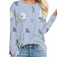 thumbnail image 1 of Gibobby Sudadera mujer Sudadera delgada y ligera con gráficos divertidos de manga larga para mujer(Azul claro,M), 1 of 4