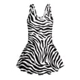 thumbnail image 6 of DISNIMO Girls One Piece Swim Dress Zebra Stripes Printed Sleeveless U Neck Swimsuits Quick Dry Bathing Suit Swimwear Size 3-13Y, 6 of 8