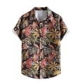 thumbnail image 1 of Birdeem Chemise Homme Imprimé Hawaïen Col à Revers Chemise Décontractée de Plage Haut Blouse, 1 of 6