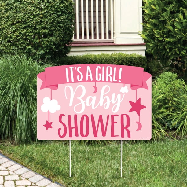 It’s a Girl Pink Baby Shower Yard Sign Lawn Decorations Party Yardy