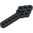 thumbnail image 2 of Soporte de amortiguador para automóvil, soporte de amortiguador de 2 piezas con ángulo de altura ajustable, compatible con vehículos de orugas 1/10 RC(negro), 2 of 4