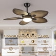 thumbnail image 2 of Ventilador de techo Wiviniya Tropical de 44 pulgadas para interiores y exteriores con luz, 2 of 9