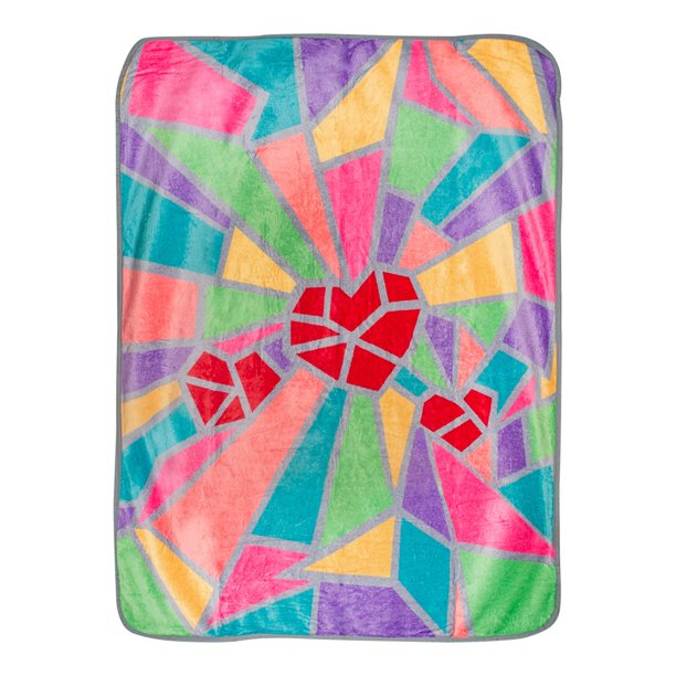 2020 Sidewalk Chalk Inspired Mosaic Heart Throw Blanket | 45 x 60 ...