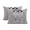 Gray, variant on Excellere Home Teal Blue Velvet Jacquard Lumbar Throw Pillows, 14" x 20", Plush Filled Decorative Accent Cushions for Sofa, Bed & Couch, Indoor Use, Pack of 2