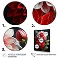 thumbnail image 3 of Designart "Dahlia Bouquet Harmony in Red & Green I" Floral Canvas Wall Art - Traditional Red Dahlia Entryway Wall Art Print, 3 of 6