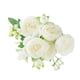 thumbnail image 2 of 2 ramos de peonías artificiales románticas y vívidas de 6 cm de diámetro, atractivas, decorativas, ligeras, decoración de peonías artificiales blancas., 2 of 14