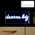 thumbnail image 5 of Urban Shop LED Neon Dream Big Clear Acrylic Box, Cool White, 5 of 8